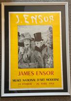 Affiche James Ensor 1954 - Zeldzaam, Verzamelen, Ophalen of Verzenden, A1 t/m A3, Overige onderwerpen, Rechthoekig Staand
