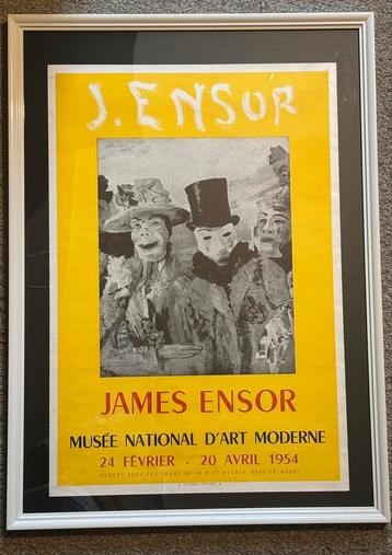 Affiche James Ensor 1954 - Zeldzaam beschikbaar voor biedingen