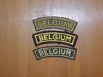 3 Belgium tabs, Embleem of Badge, Ophalen of Verzenden, Landmacht