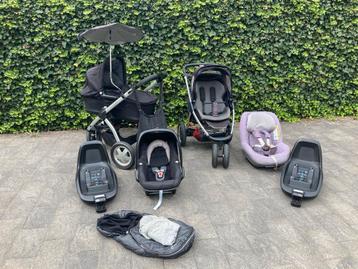 2 maxi cosi buggy’s en autostoelen uitgebreide set beschikbaar voor biedingen