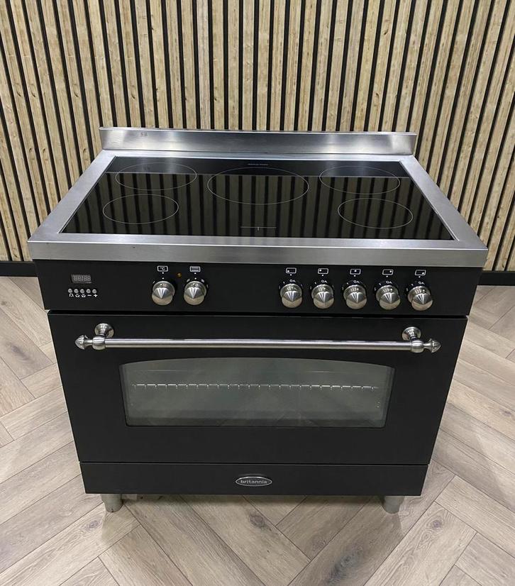 Prachtig Britannia Inductie Fornuis, Elektronische apparatuur, Fornuizen, Zo goed als nieuw, Vrijstaand, Inductie, 5 kookzones of meer