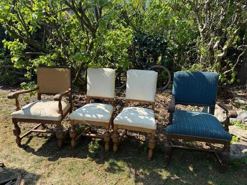 4 stoelen: Louis XIII of Louis XIV, Antiek en Kunst, Antiek | Meubels | Stoelen en Sofa's, Ophalen