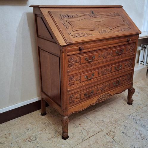 Secretaire in eik, Huis en Inrichting, Kasten | Secretaires, Gebruikt, Ophalen