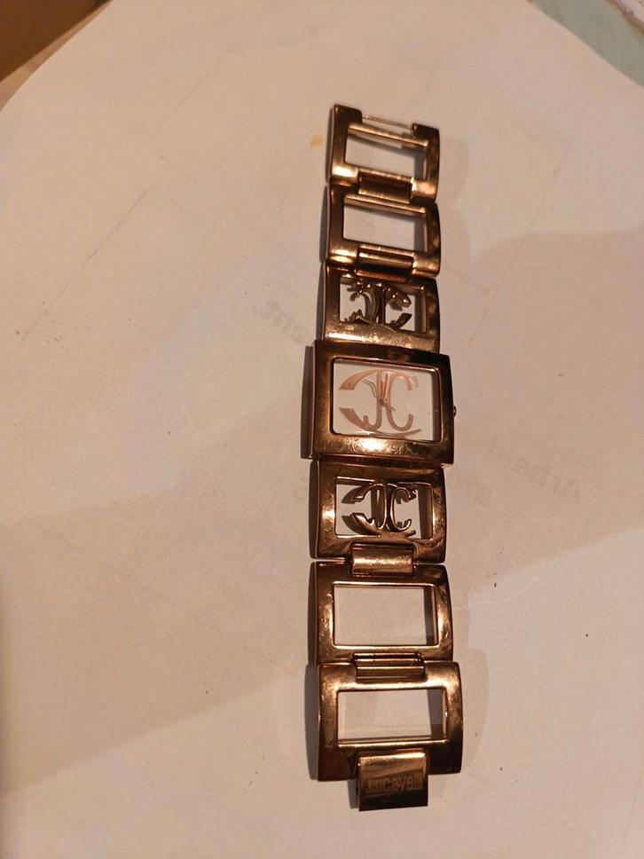 Rose goudkleurige vintage vierkantig horloge Just Cavallie, Handtassen en Accessoires, Horloges | Dames, Zo goed als nieuw, Polshorloge