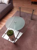 Table basse en verre 130*70cm avec partie rétractable, Maison & Meubles, Tables | Tables de salon, Enlèvement, Utilisé, Verre