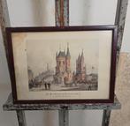 Die Brooksbrücke vom Kehrwieder gesehen - Hamburg, Antiquités & Art, Art | Lithographies & Sérigraphies, Enlèvement ou Envoi