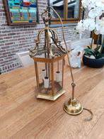 koperen hanglamp, Glas, Gebruikt, Ophalen of Verzenden