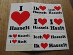 Vintage Sticker I Love Hasselt, Ophalen of Verzenden, Nieuw, Overige typen