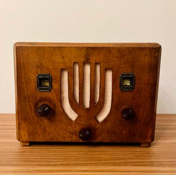 RADIO À TUBE VINTAGE DES ANNÉES 1930, FRANCE ART DÉCO, RARE