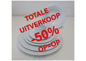 Nieuw servies -50% solden | wit hotel porselein | Artemis beschikbaar voor biedingen