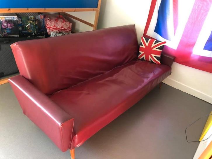 Canapé vintage, Maison & Meubles, Canapés | Salons, Utilisé, Banc droit, Trois personnes, 200 à 250 cm, 75 à 100 cm, Bois, Autres matériaux