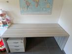 Bureau + kasten + ladeblok op wielen, Ophalen, Gebruikt, Bureau