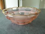 Vintage art deco fruitschaal in roze persglas, Antiek en Kunst, Ophalen