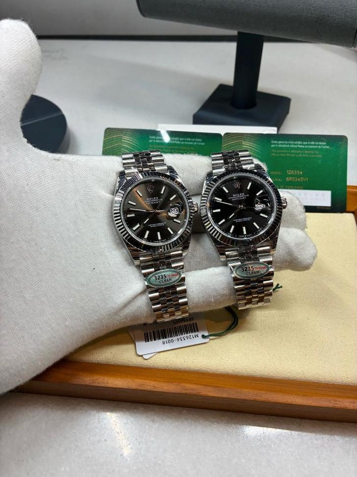 Rolex Datejust zwart grijs wijzerplaat, Handtassen en Accessoires, Horloges | Heren, Rolex, Ophalen of Verzenden