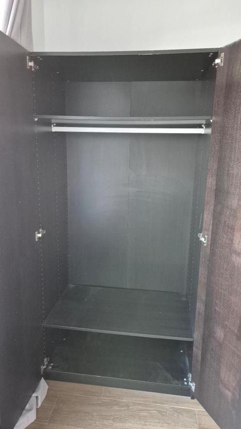 A DONNER - Penderie ikea brun foncé / noir, Huis en Inrichting, Kasten | Ladekasten, Gebruikt, 200 cm of meer, 100 tot 150 cm