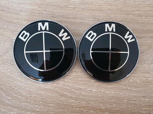 Bmw motorkap capot kofferbak emblemen full zwart 82 mm 73 mm, Auto-onderdelen, Klein materiaal, BMW, Nieuw, Ophalen of Verzenden