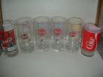 6 glazen Coca Cola verschillend voor € 4,00, Ophalen of Verzenden, Zo goed als nieuw, Frisdrankglas