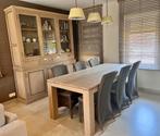 Massief eiken tafel, Ophalen, Eikenhout, 200 cm of meer, 50 tot 100 cm