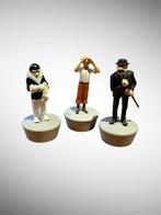 Lot de 3 figurines Tintin dupond et au pays des soviets, Collections, Comme neuf, Tintin, Statue ou Figurine