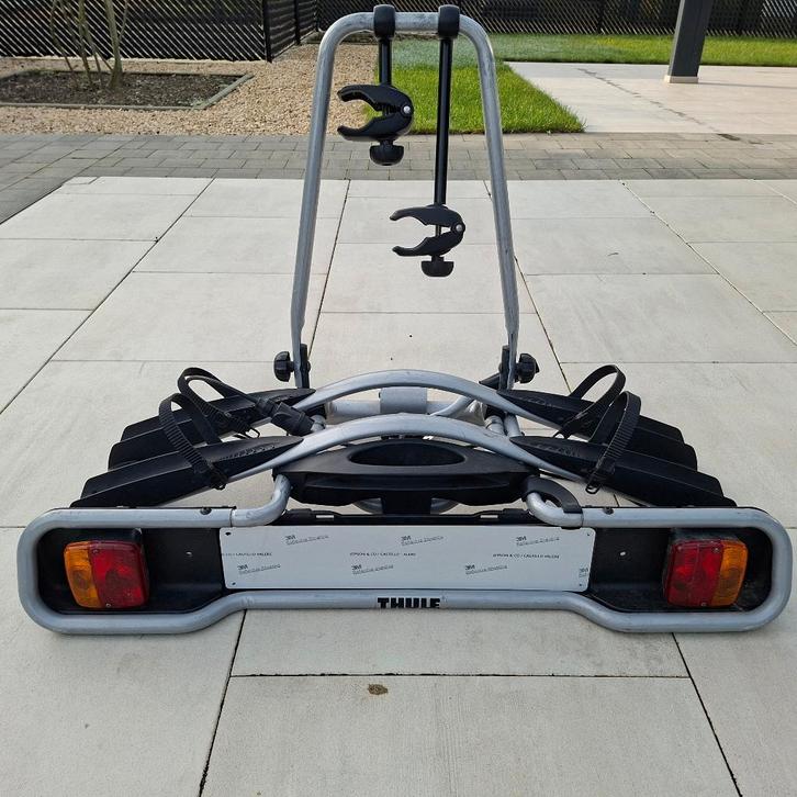 Fietsendrager Thule Euroway 945, Auto diversen, Fietsendragers, Gebruikt, Trekhaakdrager, 2 fietsen, Brede banden, Ophalen of Verzenden