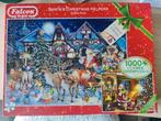 Puzzel Falcon kerst 2x1000 stukjes, Hobby en Vrije tijd, Ophalen of Verzenden, 500 t/m 1500 stukjes, Gebruikt, Legpuzzel