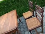 Oude Mechelse tafel met 4 x stoelen, Ophalen