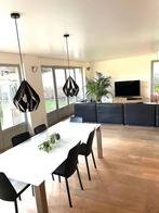 Tafel mat glas 100x200cm en 6 stoelen, Huis en Inrichting, Tafels | Eettafels, Ophalen, Zo goed als nieuw, Glas