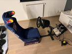 PlaySeat + thrustmaster racing wheel + pedals, Games en Spelcomputers, Ophalen, Gebruikt, Playseat of Racestoel, PlayStation 5