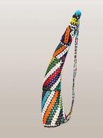 Zuid Afrika Ndebele folk art: buffelhoorn, handbeaded, Antiek en Kunst, Ophalen of Verzenden