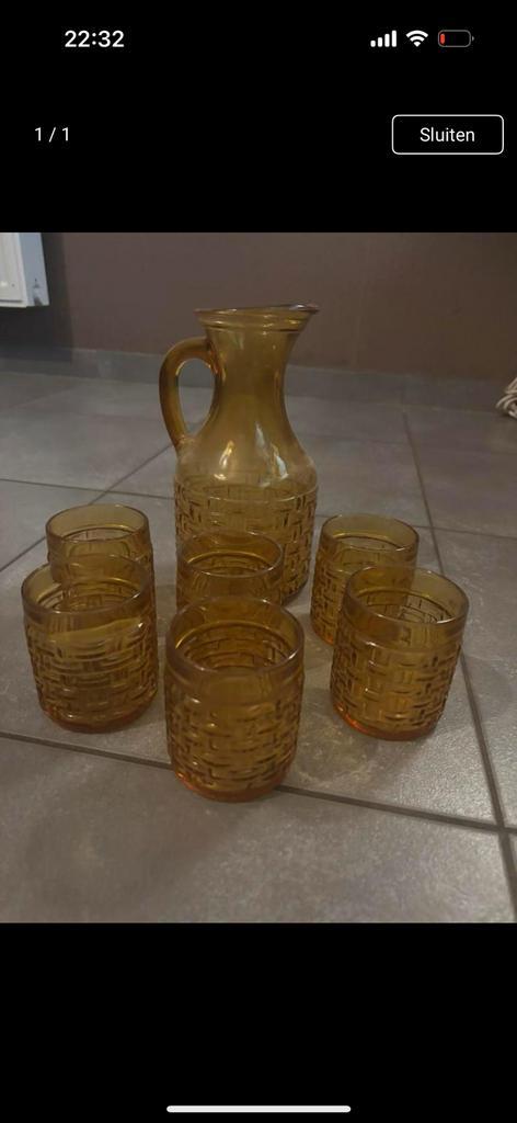 Bormioli rocco karaf en glazen, Antiek en Kunst, Antiek | Glaswerk en Kristal, Ophalen