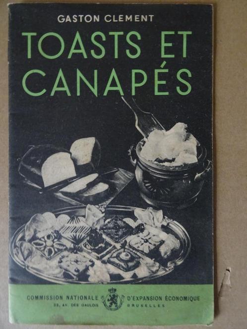 Livrette de recettes Gaston Clement Toasts et canapés 1950, Livres, Livres de cuisine, Comme neuf, Autres types, Autres régions