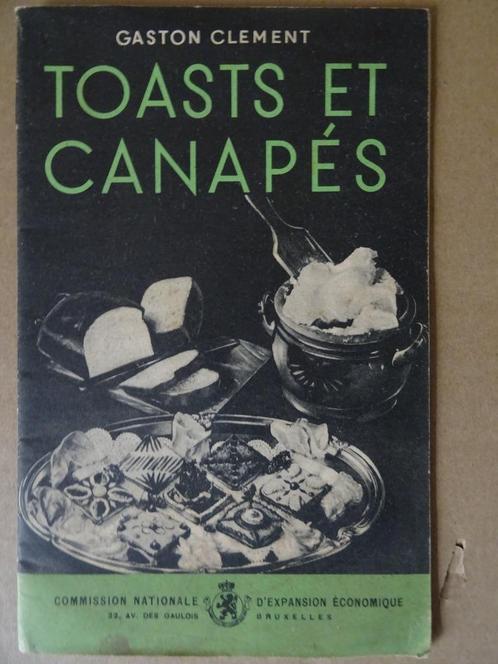 Gaston Clement Toasts et canapés 1950 vintage kookboekje, Boeken, Kookboeken, Zo goed als nieuw, Overige typen, Overige gebieden