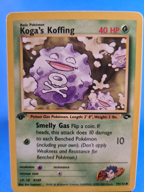 Koga's Koffing 79/132 - Gym Challenge (1st edition), Hobby & Loisirs créatifs, Jeux de cartes à collectionner | Pokémon, Comme neuf