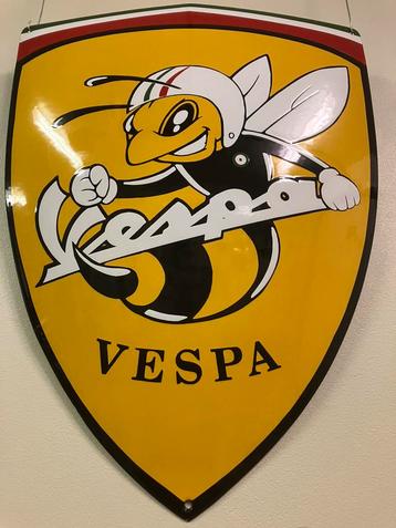 ((Nieuw)) VESPA Emaille staal plaat Handwerk lees de info.. beschikbaar voor biedingen