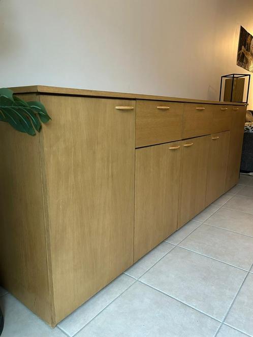 Wandkast, Huis en Inrichting, Kasten | Dressoirs, Gebruikt, 200 cm of meer, 50 tot 75 cm, Met lade(s), Met deur(en), Overige houtsoorten