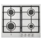 ETNA KG859RVSA Gaskookplaat 59 cm - nieuw - laagste prijs, Nieuw, Inbouw, Gas, 4 kookzones