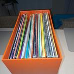 Oranje platen box met een dertig tal LP   meeste nederlandst, CD & DVD, Vinyles | Compilations, Enlèvement