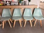4 munt groene stoelen, Huis en Inrichting, Stoelen, Ophalen, Gebruikt, Overige kleuren, Vier