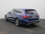 Mercedes-Benz C-Klasse 300 eBreak AMG LINE + LEDER + PTS + C, Auto's, Automaat, 155 kW, 4 cilinders, Blauw