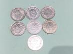 België 7 x 50 centimes 1912 zilver, Ophalen of Verzenden, Zilver