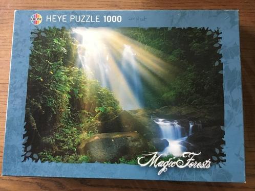Puzzel Heye 1000 stukjes Waterfall, Hobby en Vrije tijd, Denksport en Puzzels, Gebruikt, Legpuzzel, 500 t/m 1500 stukjes, Ophalen of Verzenden