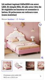 Lit 140x200cm fille, Ophalen, Overige kleuren, Tweepersoons, 140 cm