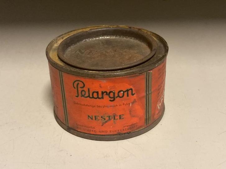 Oud blik Nestle Pelargon, Collections, Boîte en métal, Utilisé, Autre, Autres marques, Enlèvement ou Envoi