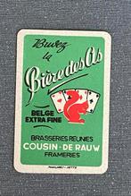 Oude speelkaart brasserie COUSIN & DE RAUW - Frameries, Enlèvement ou Envoi, Comme neuf, Carte(s) à jouer