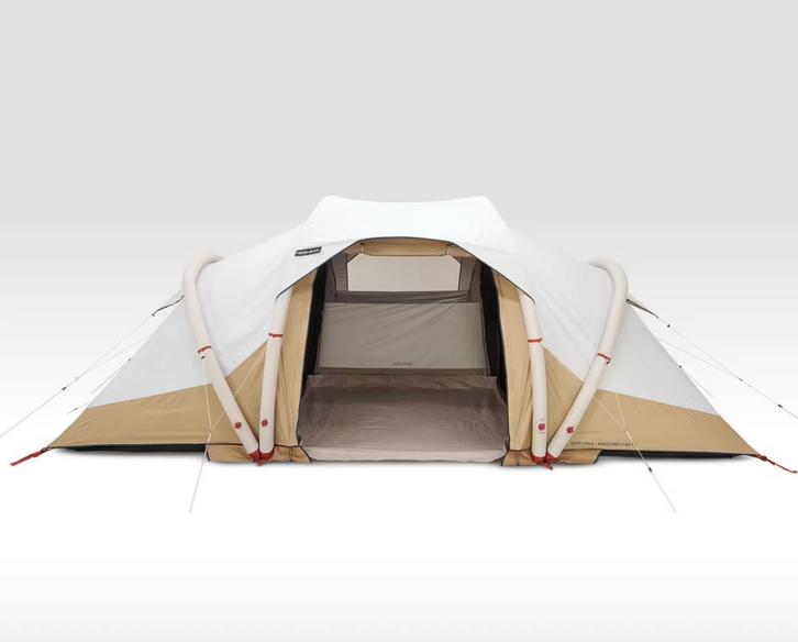 GERESERVEERD Quechua Opblaasbare kampeertent voor 4 personen, Caravans en Kamperen, Tenten, Zo goed als nieuw, Ophalen