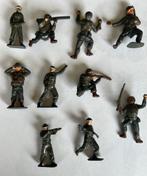 10 handgeschilderde soldaten jaren 50 Tin lood zink, Gebruikt