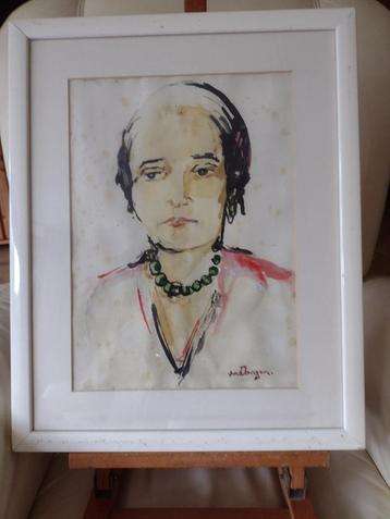 Van Dongen Gesigneerd Portret van Dame  beschikbaar voor biedingen