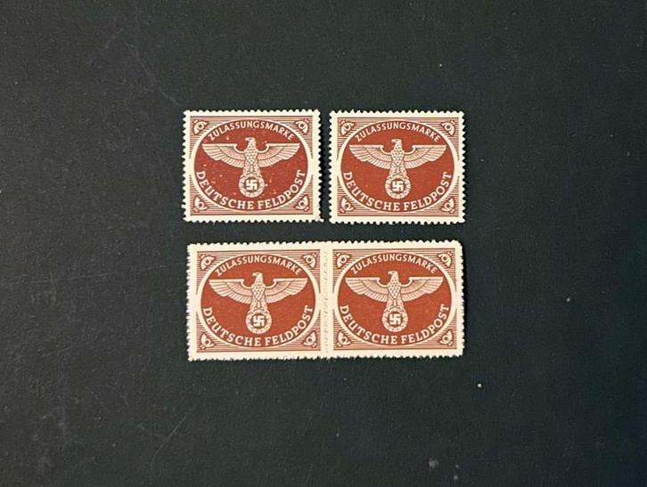 Duitse postzegels wo2 - Feldpost (4st), Postzegels en Munten, Postzegels | Europa | Duitsland, Postfris, Duitse Keizerrijk, Ophalen of Verzenden