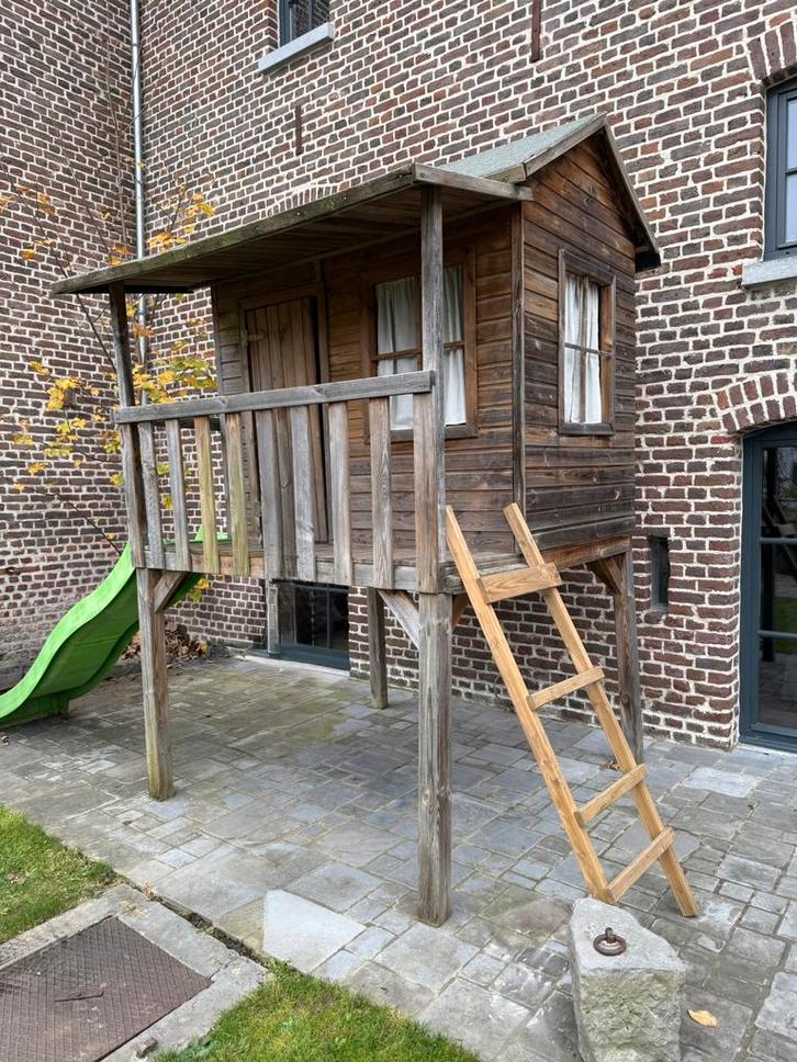 Houten glijbaan, maisonette, kinderen, Kerstmis, Kinderen en Baby's, Speelgoed | Buiten | Speeltoestellen, Gebruikt, Glijbaan