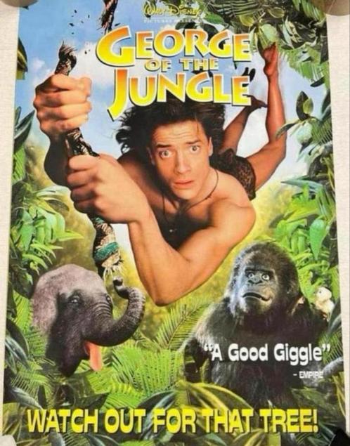 2x Filmposter XL film poster George Jungle & Over the hedge, Verzamelen, Posters, Zo goed als nieuw, Film en Tv, Rechthoekig Staand
